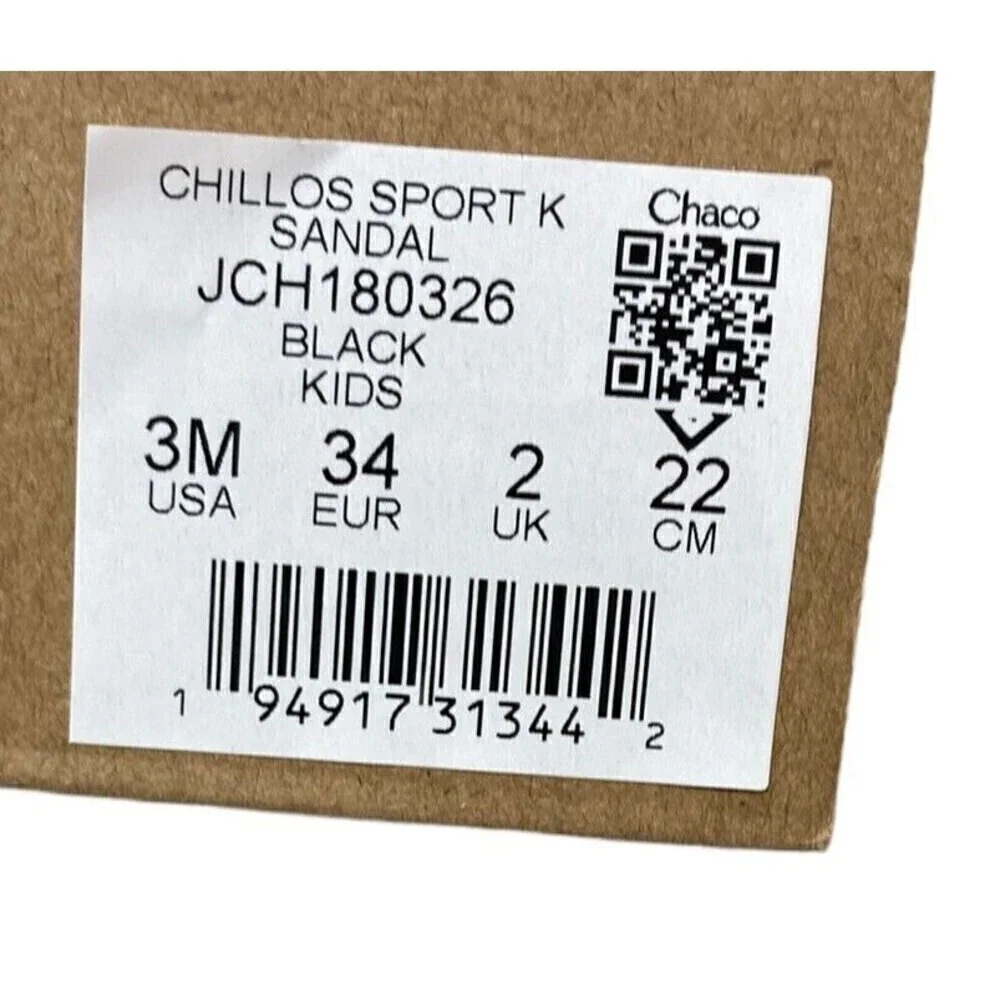 Chaco Chillos Sport Kids Slip-On Sandals Size 3M Ultralight Comfort Blue